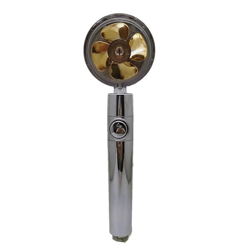 Propeller Fan Blades Turbocharged Shower Head Lotus Head Bath Powerful Pressurised (Gold) von Rocky Green