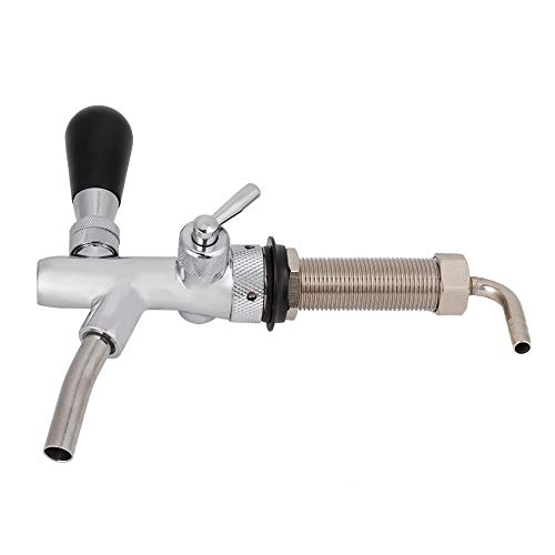 Rockyin Einstellbare Bier-Hahn-Hahn-Flow Control-Hahn mit 4inch Shank Tap Kit for Homebrew Draft Beer von Rockyin