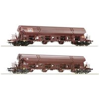 Roco 77036 H0 2er-Set Schwenkdachwagen der DB von Roco
