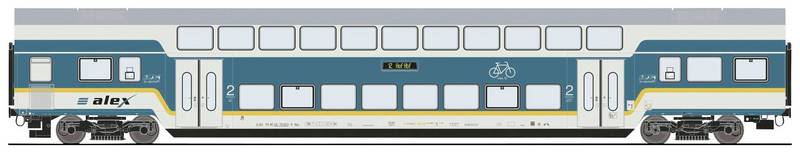 Roco 6200104 H0 Doppelstockwagen Alex Der Länderbahn Personenwagen B-Ware von Roco
