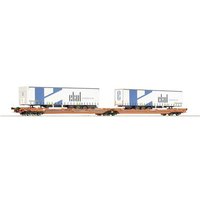 Roco 77392 H0 Doppeltaschen-Gelenkwagen der Wascosa Wascosa, LKW-Auflieger der Spedition Ekol Roco 77392 H0 Doppeltaschen-Gelenkwagen der Wascosa Wascosa, LKW-Auflieger der Spedition Ekol von Roco