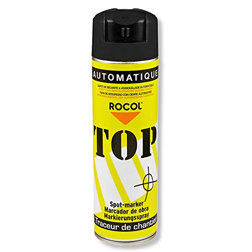 TOP Markierungsspray Rocol - SCHWARZ - 500ml-Farbdose - Farbspray - Markierspray - Markierungsfarbe - Forstspray - Forstfarbe von Rocol - Markierungssprays