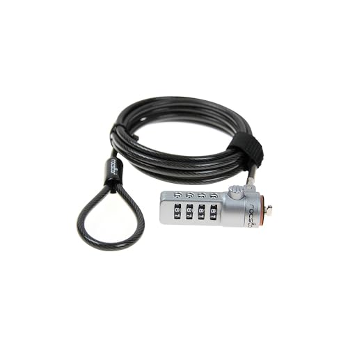 Rocstor Y10C132-B1 Rocbolt Premium Zahlenschloss - 4-stelliges Zahlenschloss - 1,8 m - für Notebook, Desktopcomputer, Monitor, Dockingstation - zurücksetzbare Kombination, schwarz Rocstor Y10C132-B1 Rocbolt Premium Zahlenschloss - 4-stelliges Zahlenschloss - 1,8 m - für Notebook, Desktopcomputer, Monitor, Dockingstation - zurücksetzbare Kombination, schwarz von Rocstor