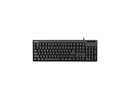 Rocstor Y10P002-B1 Ks20t 104 Tasten integrierter Smart-Accs-Kartenleser, schwarz von Rocstor