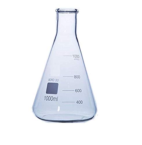 Rocwing Boro 3.3 Glas Erlenmeyerkolben für das Labor (1000ml) von Rocwing