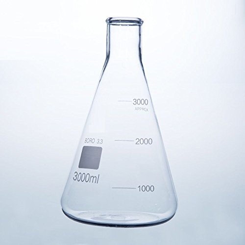 Rocwing Boro 3.3 Glas Erlenmeyerkolben für das Labor (3000ml) von Rocwing