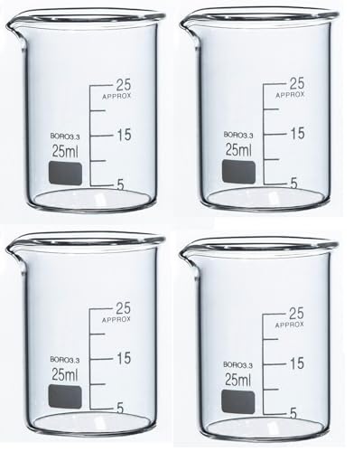 Rocwing - Boro 3.3 Glas Messbecher für Labor (25ml, 2 in a pack) von Rocwing