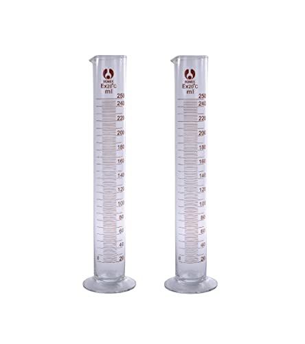 Rocwing - Boro 3.3 Glas-Messzylinder für Laborgläser (250 ml x 2) von Rocwing