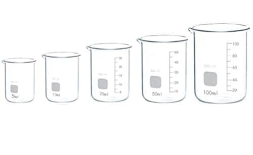 Rocwing - Messbecher aus Borosilicate 3.3 Glas (5+10+25+50+100ML) von Rocwing