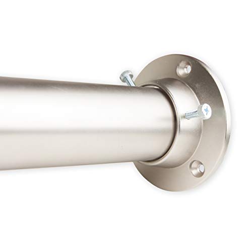 Rod Desyne 1.5" Premium Heavy Duty Adjustable Closet Rod with Socket Set, 28 x 48, Satin Nickel von Rod Desyne