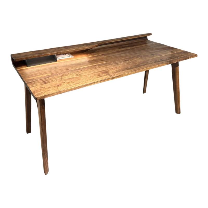 Schreibtisch Nuss Splint Geölt Und Gewachst Inklusive Dimmbare LED Lichtleiste M... von Rodam