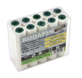Rodapin 17106 Professionelle Mini-Roller, Velour, 5 cm, 10 Stück von Rodapin