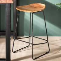 Barstühle aus Akazie Massivholz und Metall Loft Design (4er Set) von Rodario