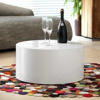 Design Couchtisch in Zylinderform Weiß von Rodario