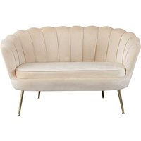 Design Sofa in Beige Samt Retro Style von Rodario
