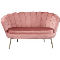 Design Sofa in Rosa Samt muschelförmig von Rodario