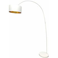 Design Stehlampe in Weiß und Goldfarben modernem Design von Rodario