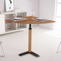 Design Tisch in Wildeichefarben und Schwarz höhenverstellbar von Rodario
