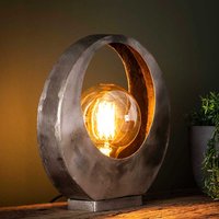 Design Tischlampe in Altsilberfarben Metall von Rodario