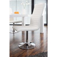Drehbare Stühle in Weiß Kunstleder hoher Lehne (4er Set) von Rodario
