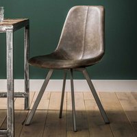 Esstisch Stühle in Taupe Kunstleder modern (4er Set) von Rodario