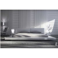 Flaches Bett in Weiß Kunstleder LED Beleuchtung von Rodario
