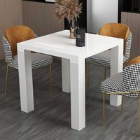 Hochglanz Esstisch mit quadratischer Tischplatte Weiß von Rodario