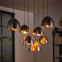 Metall Pendelleuchten im Industry und Loft Stil 7-flammig von Rodario