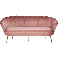 Muschel Couch aus Samt Rosa und Goldfarben von Rodario