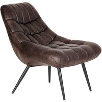 Retro Lounge Sessel aus Vintage Kunstleder Vierfußgestell aus Metall von Rodario