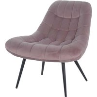 Retro Sessel in Rosa Samtbezug von Rodario