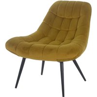Samt Lounge Sessel in Ocker Retrostil von Rodario