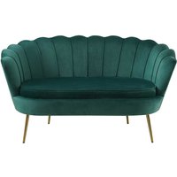 Samt Sofa in Grün Samt muschelförmig von Rodario