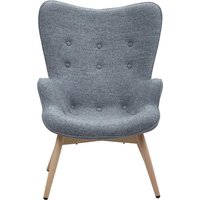 Sessel in Grau Webstoff Skandi Design von Rodario