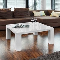 Sofa Tisch in Weiß Hochglanz 90 cm breit von Rodario