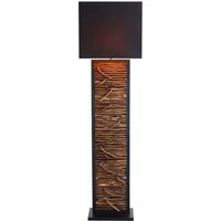 Stehlampe Holz Natur Schwarz in modernem Design 163 cm hoch von Rodario