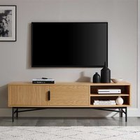 Unterschrank Fernseher Skandi in Eichefarben und Schwarz 160 cm breit von Rodario