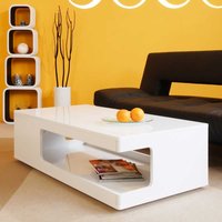 Wohnzimmer Tisch in modernem Design Weiß Hochglanz Oberfläche von Rodario