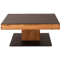 Zentralfuß Tisch in Wildeichefarben Schwarz marmoriert von Rodario