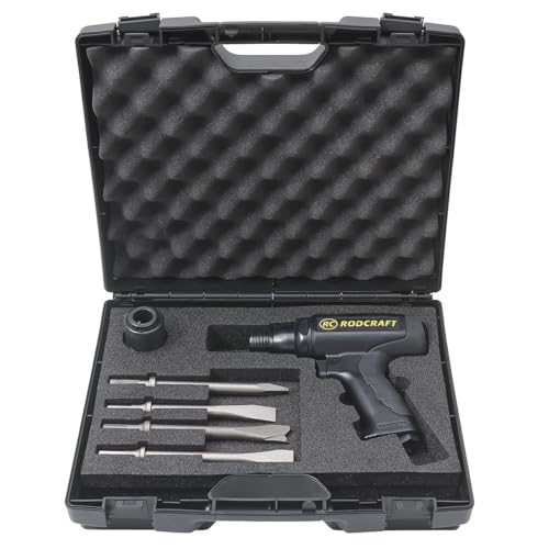 Rodcraft RC5195K-C Meisselhammer-Werkzeug-Set: 1x Druckluft-Meisselhammer RC5195, 2100 Schläge/min, 11 mm Sechskant, inkl. Koffer und Meissel Rodcraft RC5195K-C Meisselhammer-Werkzeug-Set: 1x Druckluft-Meisselhammer RC5195, 2100 Schläge/min, 11 mm Sechskant, inkl. Koffer und Meissel von Rodcraft