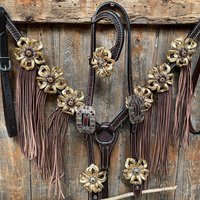 Halsband & Kragen, Golden, Dunkel Geölt #oebk423 von RodeoDriveConchos