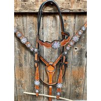 Leichtes, Geöltes Und Antikes Silber Stirnband & Zaumzeug Set #bbbb431 von RodeoDriveConchos