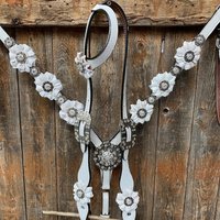 Weißes Halsband & Set #oebb440 von RodeoDriveConchos