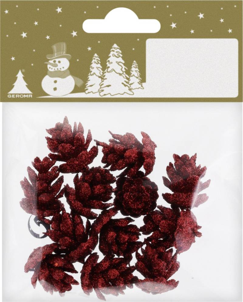 Deko-Zapfen Kunststoff 2 cm rot 12 Stück von Rodermund