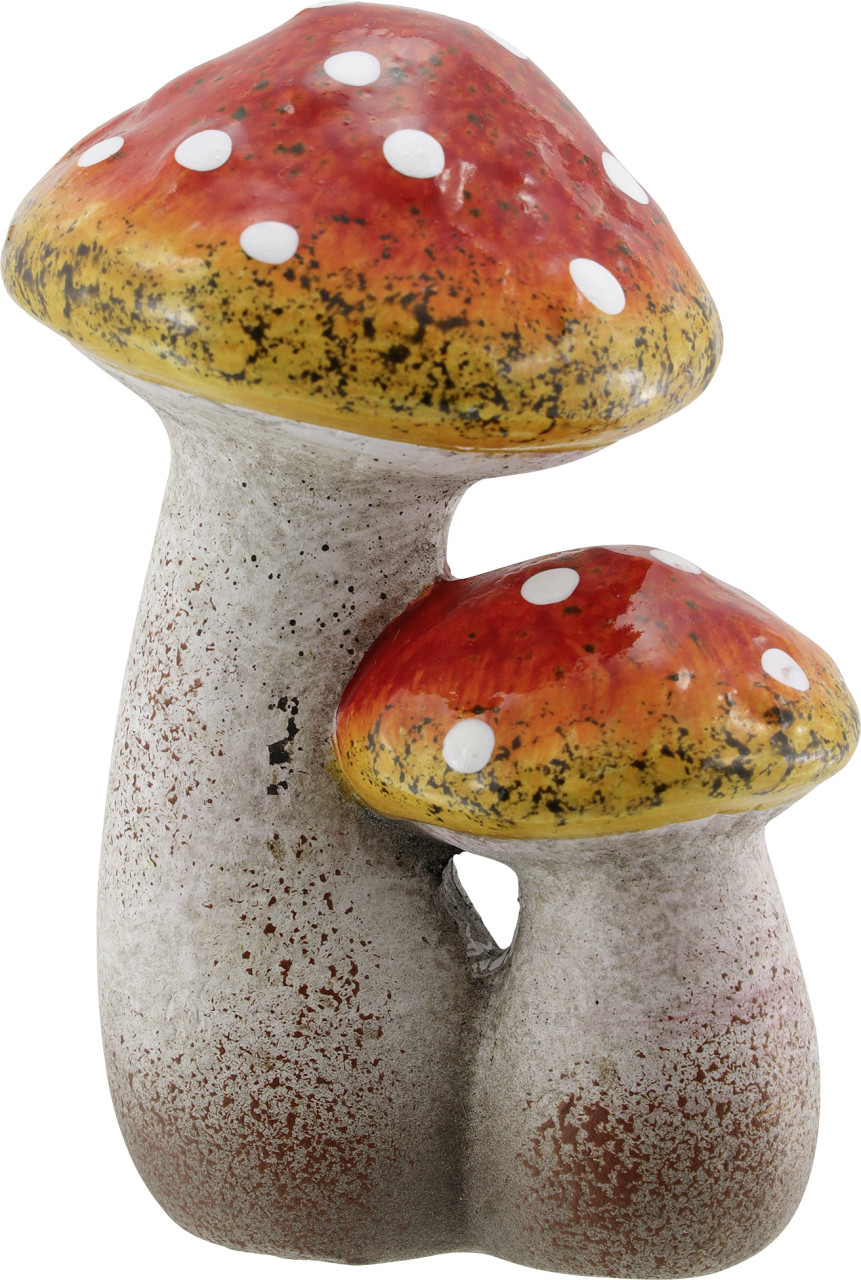 Dekofigur Doppelpilz aus Keramik 10 cm rot orange 1 Stück Dekofigur Doppelpilz aus Keramik 10 cm rot orange 1 Stück von Rodermund