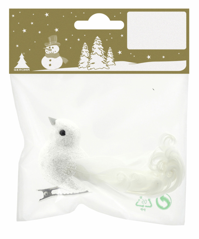 Dekofigur Glitzervogel mit Clip und Federn aus Styropor 12 cm weiß 1 Stück Dekofigur Glitzervogel mit Clip und Federn aus Styropor 12 cm weiß 1 Stück von Rodermund