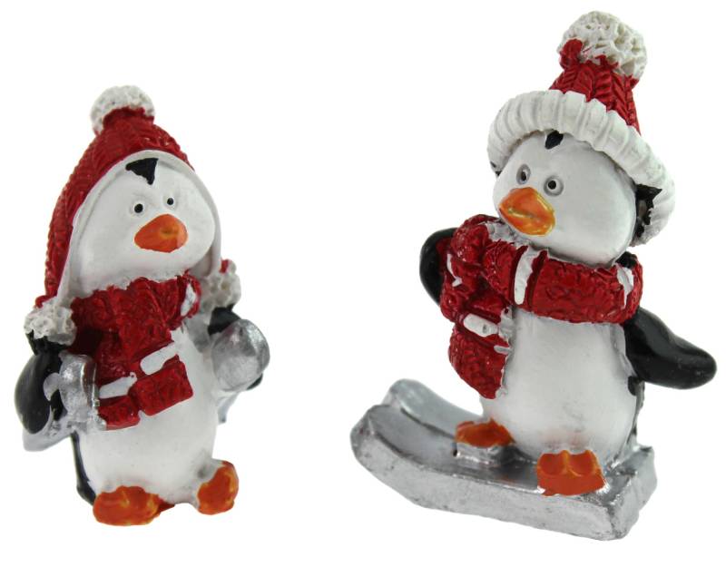 Dekofigur Pinguine 5 cm Polyresin weiß-rot-schwarz 5 cm 2 Stück Dekofigur Pinguine 5 cm Polyresin weiß-rot-schwarz 5 cm 2 Stück von Rodermund