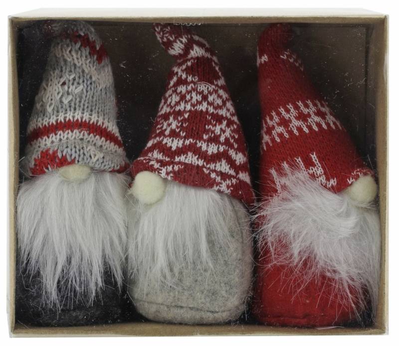 Dekofigur Wichtel 10 cm rot weiß grau 3 Stück Dekofigur Wichtel 10 cm rot weiß grau 3 Stück von Rodermund