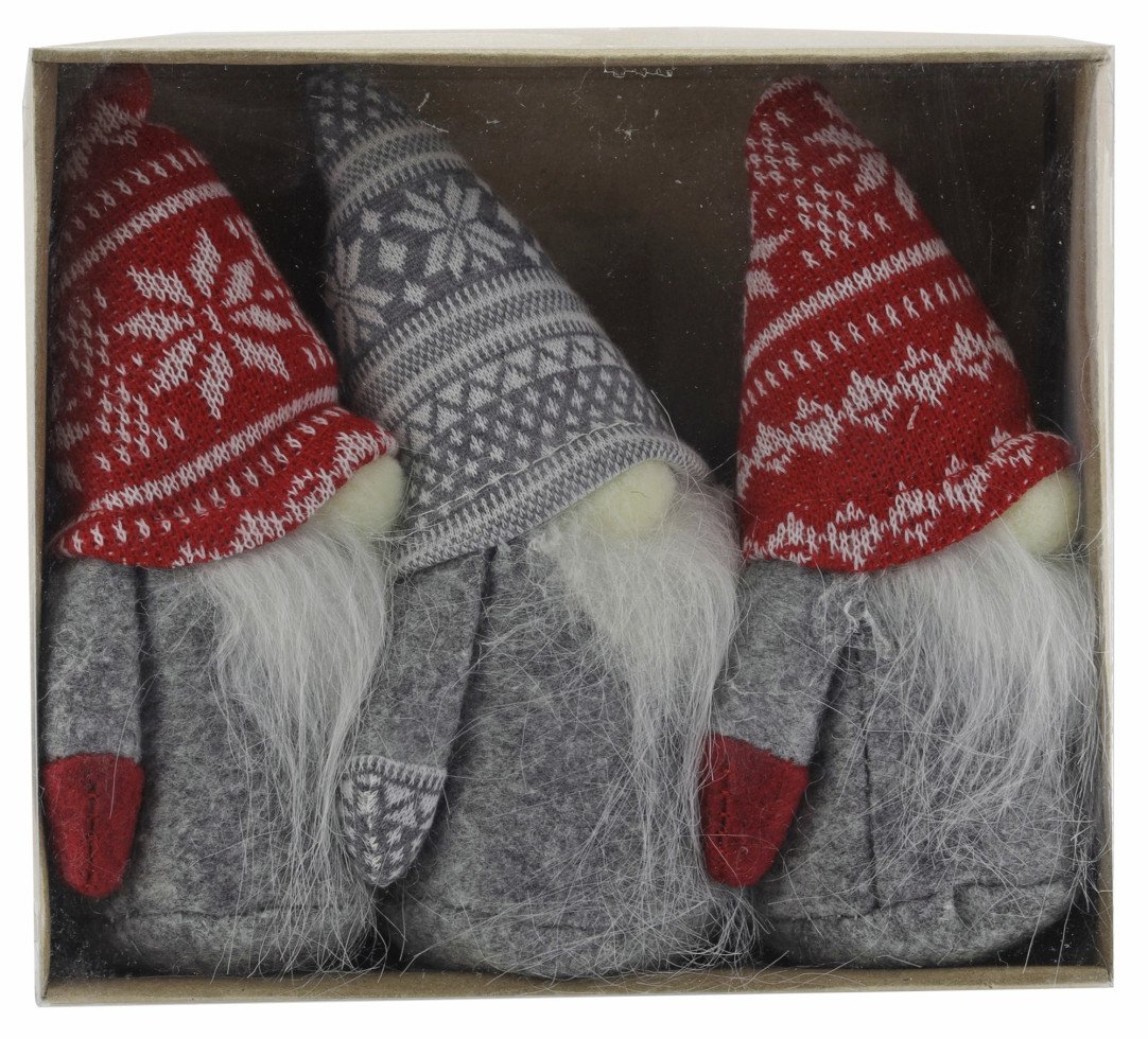 Dekofigur Wichtel 14 cm grau rot weiß 3 Stück Dekofigur Wichtel 14 cm grau rot weiß 3 Stück von Rodermund