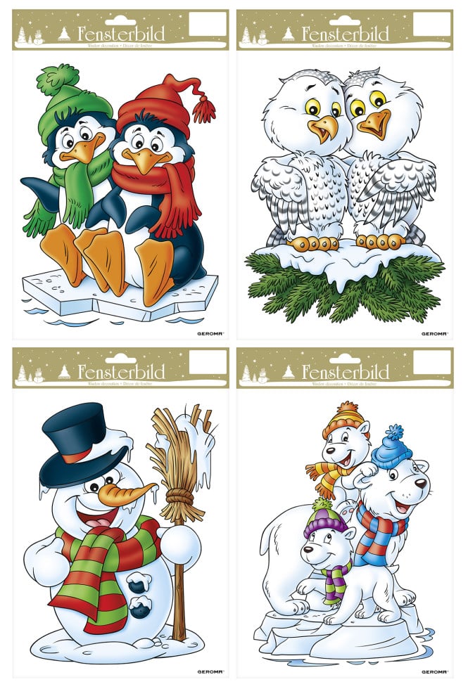 Fensterbild Winter Kunststoff 32 x 21 cm bunt 4-fach sortiert Fensterbild Winter Kunststoff 32 x 21 cm bunt 4-fach sortiert von Rodermund